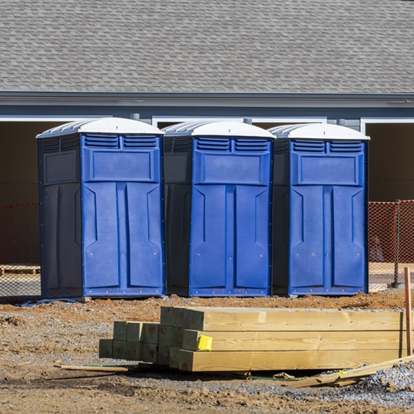 how often are the portable toilets cleaned and serviced during a rental period in Parmelee